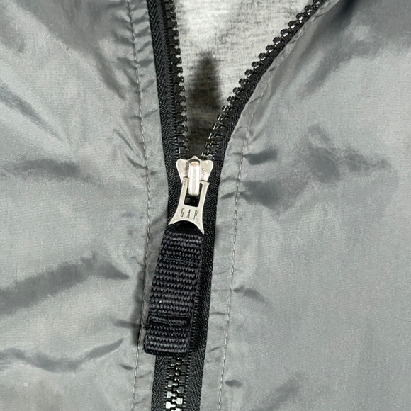 Vintage Gap Jacket Adult SMALL Gray Bomber MA1 Flight Nylon Military Y2K 90s - Picture 5 of 10